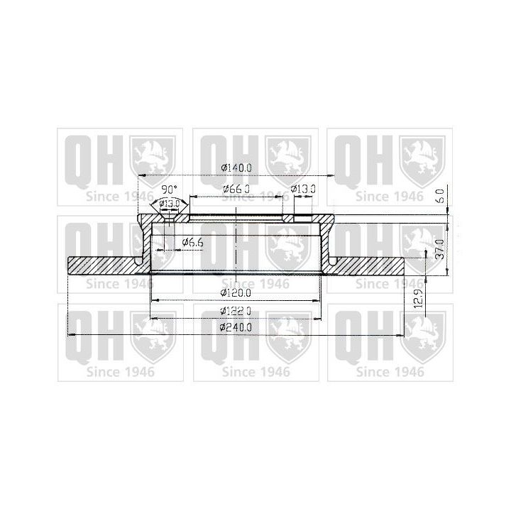 Stabdžių diskas QUINTON HAZELL BDC3470