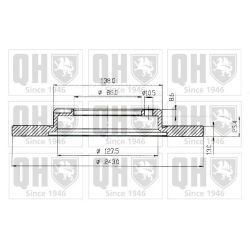 Stabdžių diskas QUINTON HAZELL BDC3533