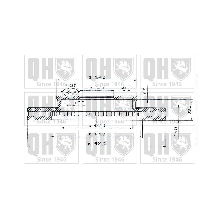 Stabdžių diskas QUINTON HAZELL BDC3657