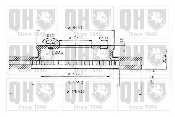 Stabdžių diskas QUINTON HAZELL BDC3657