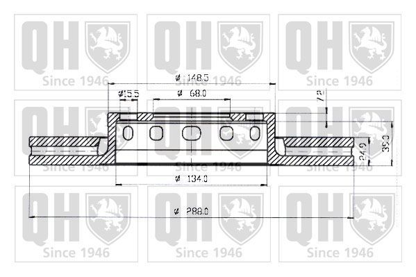 Stabdžių diskas QUINTON HAZELL BDC3825