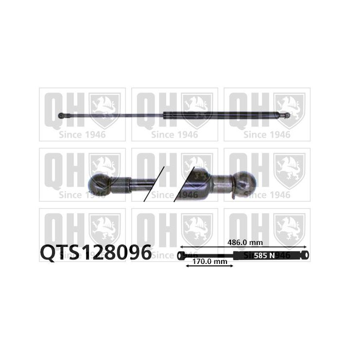 Dujinė spyruoklė, bagažinė QUINTON HAZELL QTS128096