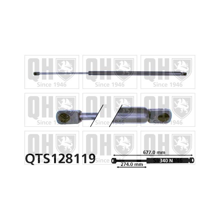 Dujinė spyruoklė, bagažinė QUINTON HAZELL QTS128119