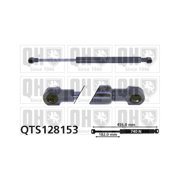 Dujinė spyruoklė, bagažinė QUINTON HAZELL QTS128153