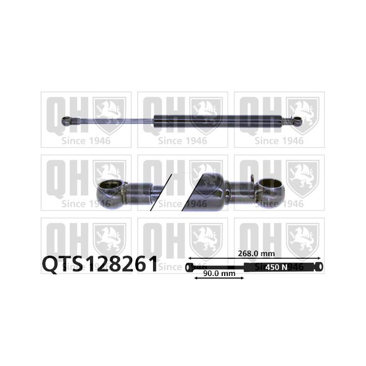 Dujinė spyruoklė, bagažinė QUINTON HAZELL QTS128261