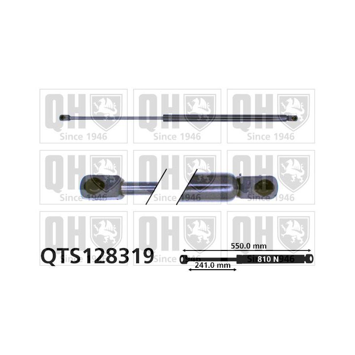 Dujinė spyruoklė, bagažinė QUINTON HAZELL QTS128319