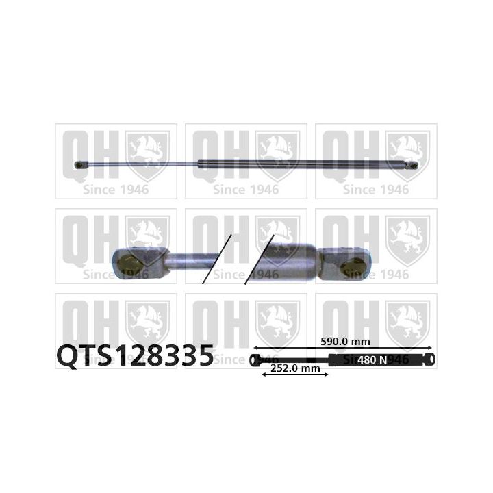 Dujinė spyruoklė, bagažinė QUINTON HAZELL QTS128335