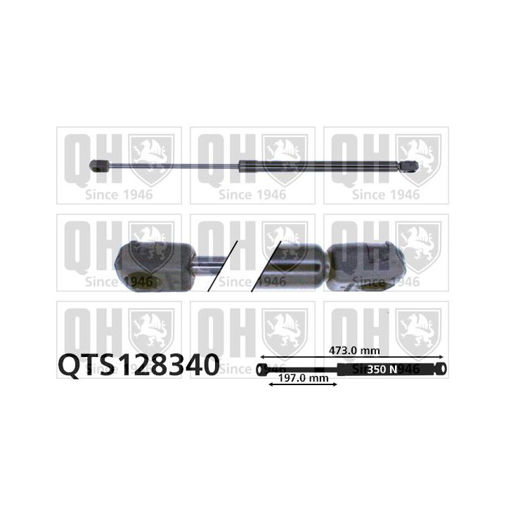 Dujinė spyruoklė, bagažinė QUINTON HAZELL QTS128340