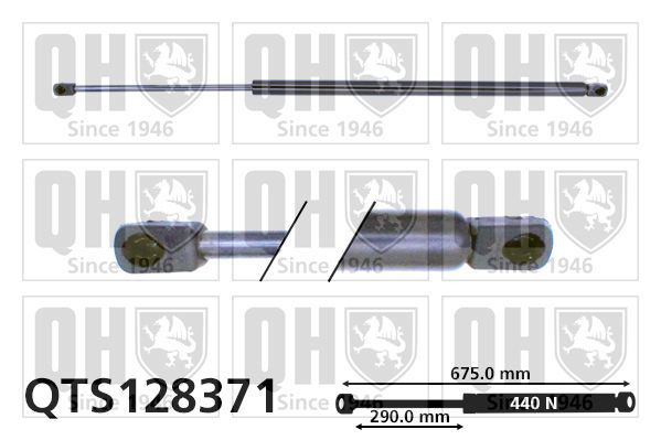 Dujinė spyruoklė, bagažinė QUINTON HAZELL QTS128371