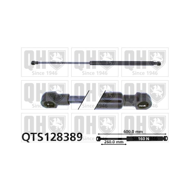 Dujinė spyruoklė, bagažinė QUINTON HAZELL QTS128389