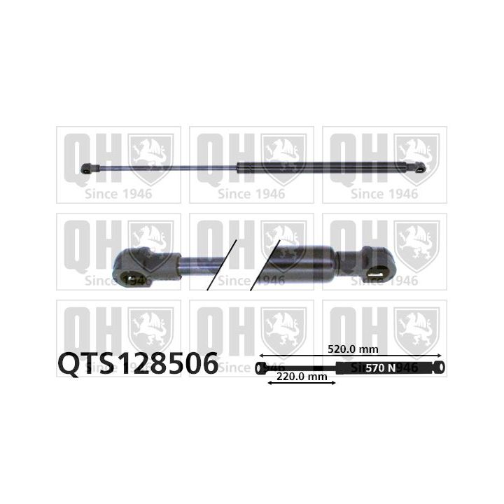 Dujinė spyruoklė, bagažinė QUINTON HAZELL QTS128506