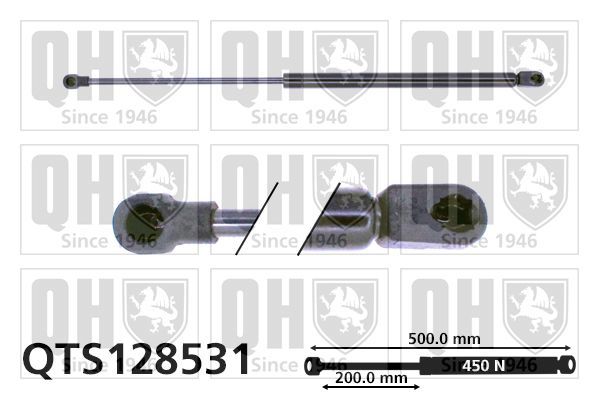 Dujinė spyruoklė, bagažinė QUINTON HAZELL QTS128531