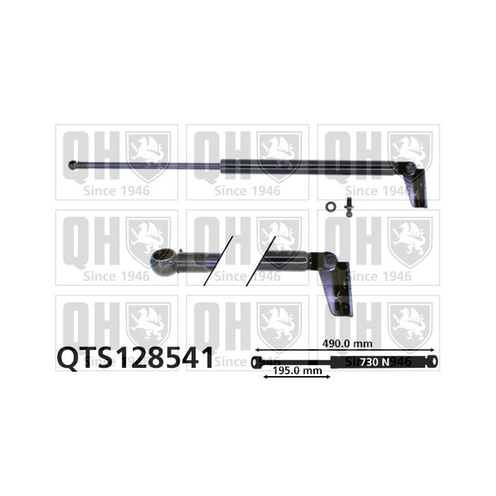 Dujinė spyruoklė, bagažinė QUINTON HAZELL QTS128541