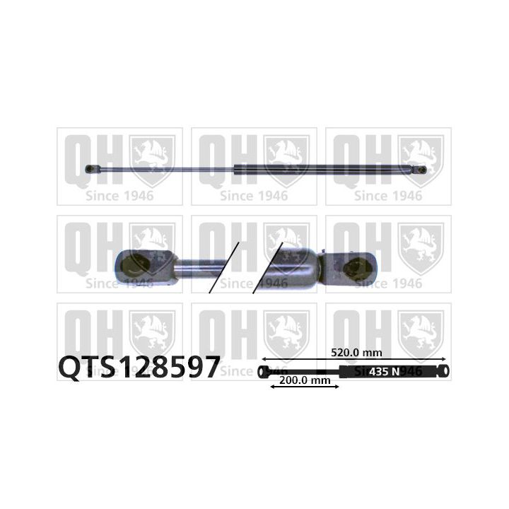 Dujinė spyruoklė, bagažinė QUINTON HAZELL QTS128597