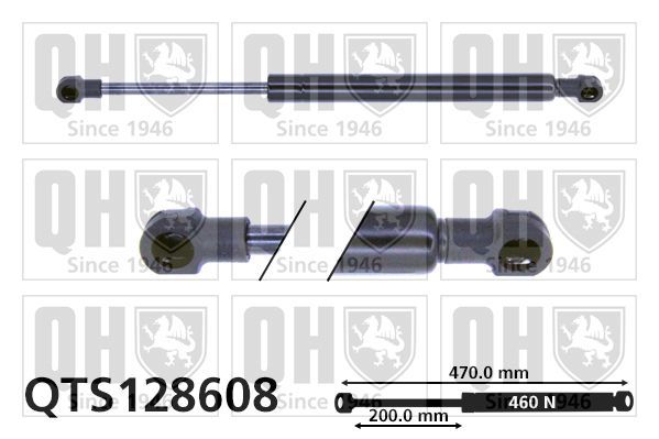Dujinė spyruoklė, bagažinė QUINTON HAZELL QTS128608