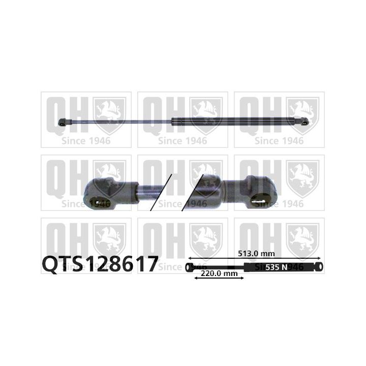 Dujinė spyruoklė, bagažinė QUINTON HAZELL QTS128617