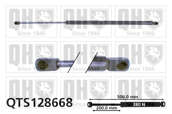 Dujinė spyruoklė, bagažinė QUINTON HAZELL QTS128668