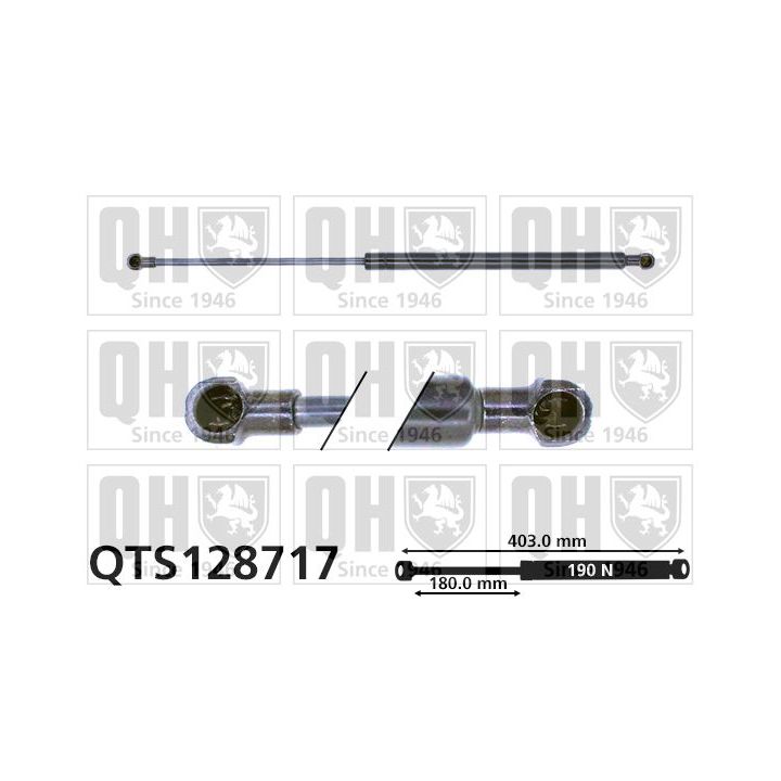 Dujinė spyruoklė, bagažinė QUINTON HAZELL QTS128717