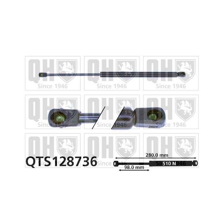 Dujinė spyruoklė, bagažinė QUINTON HAZELL QTS128736