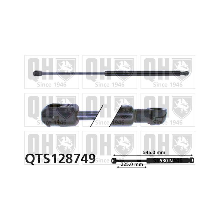 Dujinė spyruoklė, bagažinė QUINTON HAZELL QTS128749