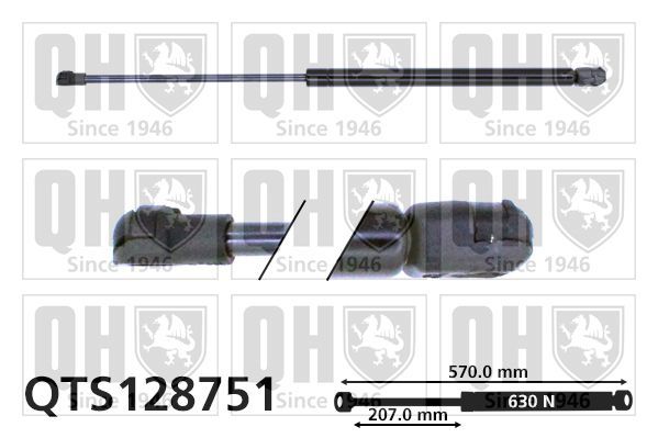 Dujinė spyruoklė, bagažinė QUINTON HAZELL QTS128751