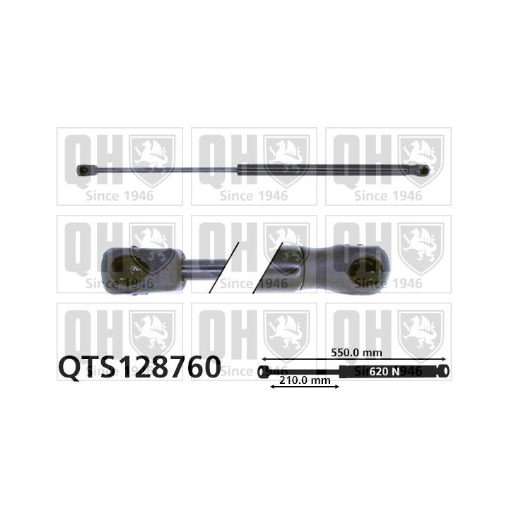 Dujinė spyruoklė, bagažinė QUINTON HAZELL QTS128760