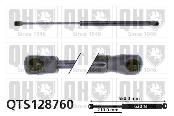 Dujinė spyruoklė, bagažinė QUINTON HAZELL QTS128760