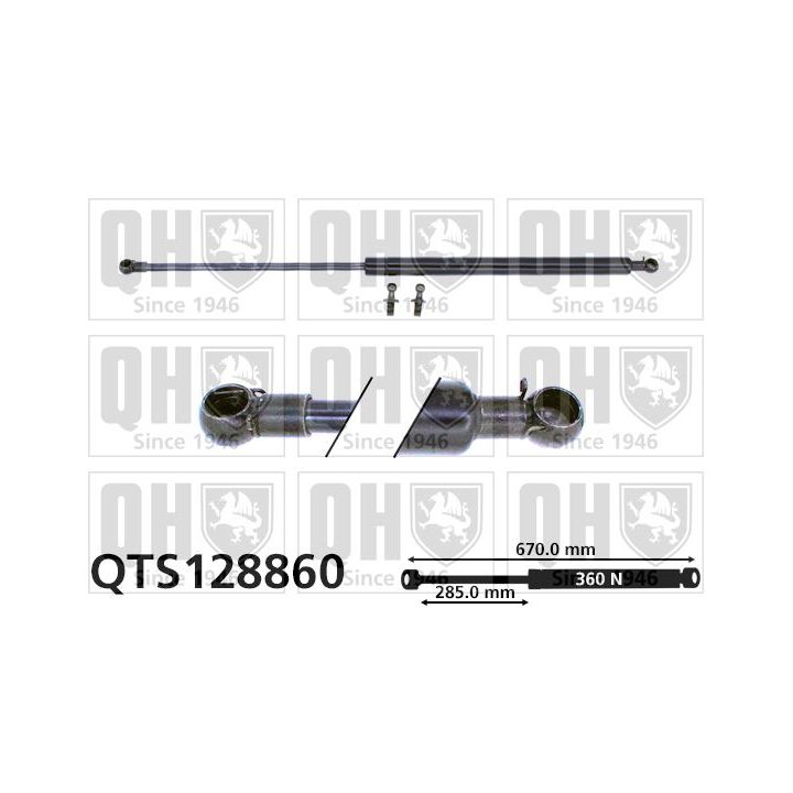 Dujinė spyruoklė, bagažinė QUINTON HAZELL QTS128860