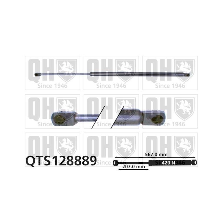 Dujinė spyruoklė, bagažinė QUINTON HAZELL QTS128889