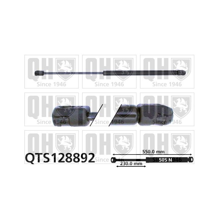 Dujinė spyruoklė, bagažinė QUINTON HAZELL QTS128892