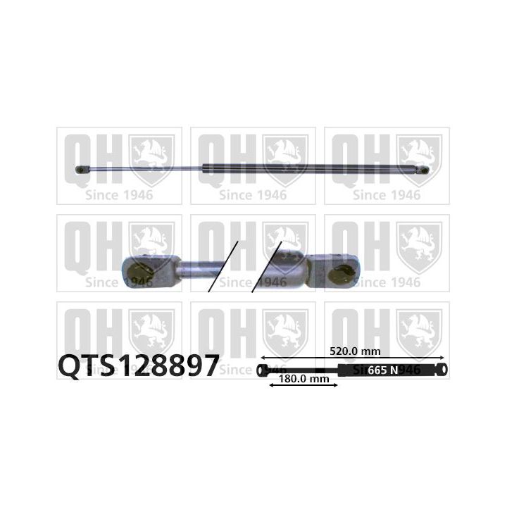 Dujinė spyruoklė, bagažinė QUINTON HAZELL QTS128897