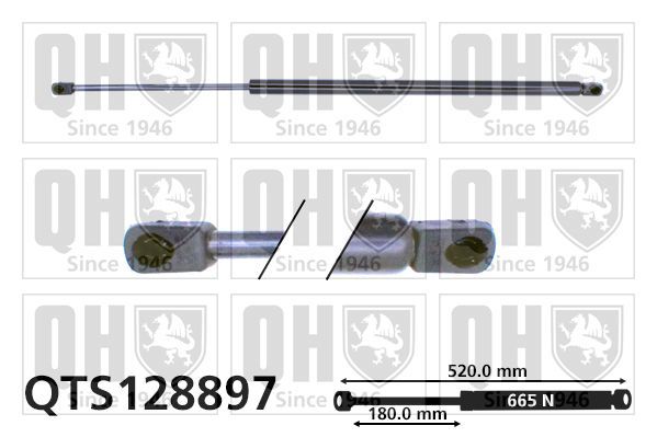 Dujinė spyruoklė, bagažinė QUINTON HAZELL QTS128897