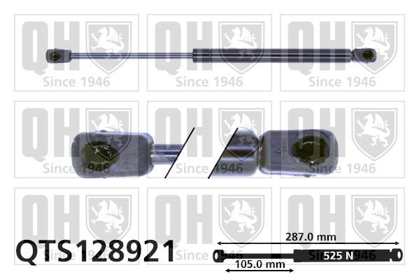 Dujinė spyruoklė, bagažinė QUINTON HAZELL QTS128921