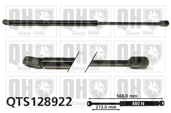 Dujinė spyruoklė, bagažinė QUINTON HAZELL QTS128922