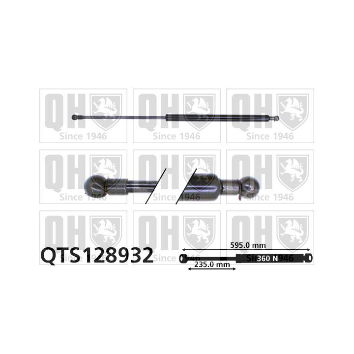 Dujinė spyruoklė, bagažinė QUINTON HAZELL QTS128932