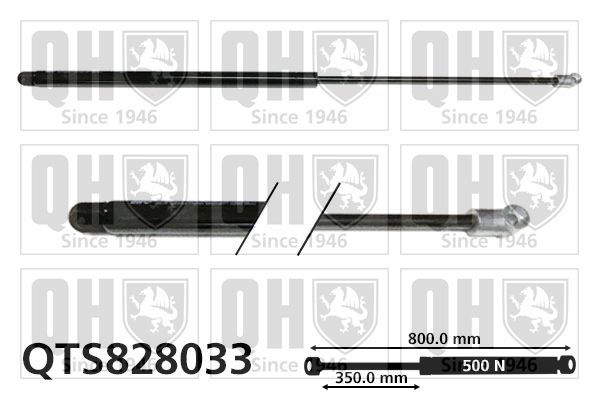 Dujinė spyruoklė, bagažinė QUINTON HAZELL QTS828033