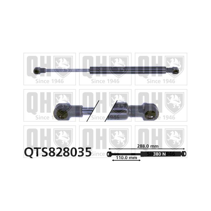 Dujinė spyruoklė, bagažinė QUINTON HAZELL QTS828035