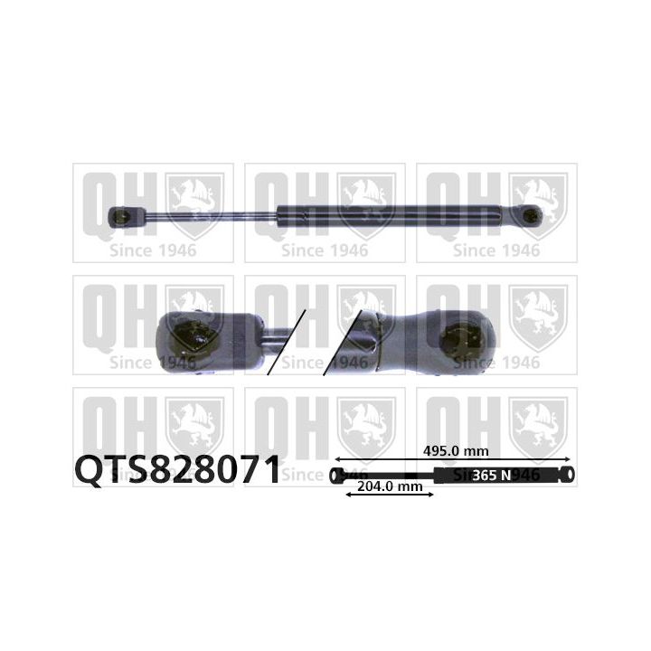 Dujinė spyruoklė, bagažinė QUINTON HAZELL QTS828071