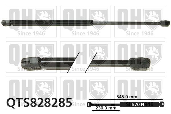 Dujinė spyruoklė, bagažinė QUINTON HAZELL QTS828285