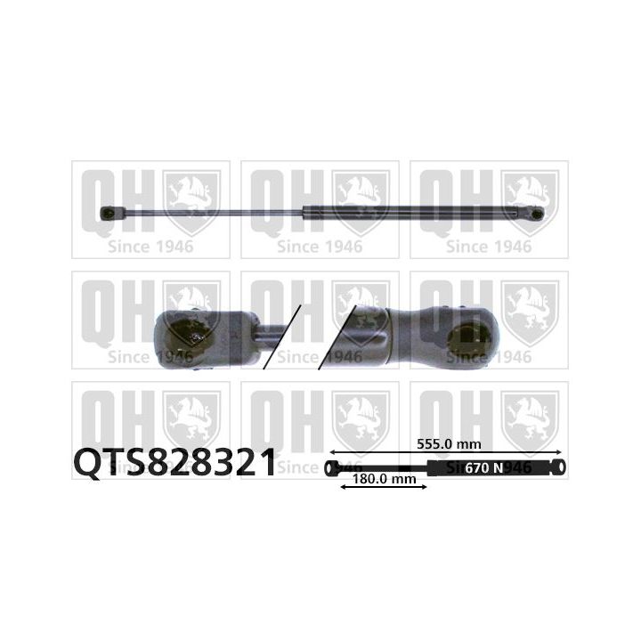 Dujinė spyruoklė, bagažinė QUINTON HAZELL QTS828321