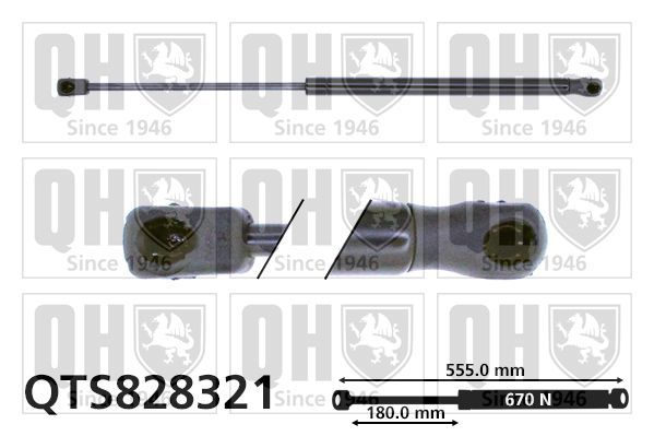 Dujinė spyruoklė, bagažinė QUINTON HAZELL QTS828321