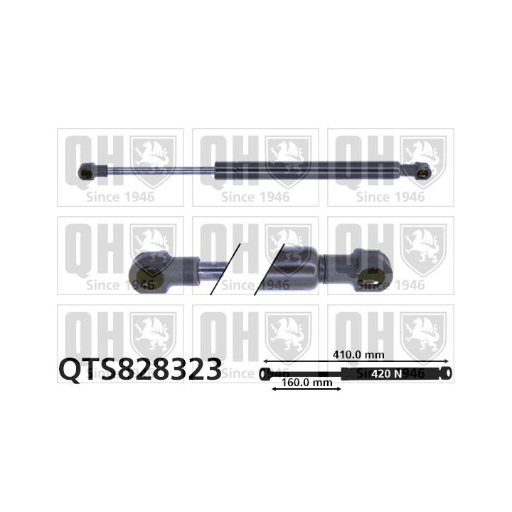 Dujinė spyruoklė, bagažinė QUINTON HAZELL QTS828323