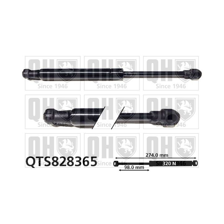 Dujinė spyruoklė, bagažinė QUINTON HAZELL QTS828365