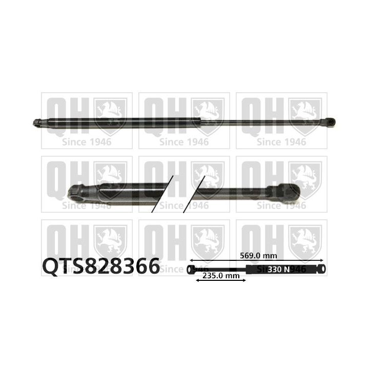 Dujinė spyruoklė, bagažinė QUINTON HAZELL QTS828366