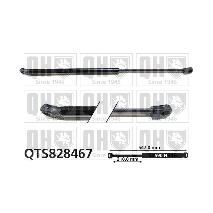 Dujinė spyruoklė, bagažinė QUINTON HAZELL QTS828467