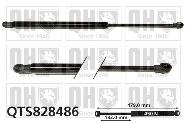 Dujinė spyruoklė, bagažinė QUINTON HAZELL QTS828486