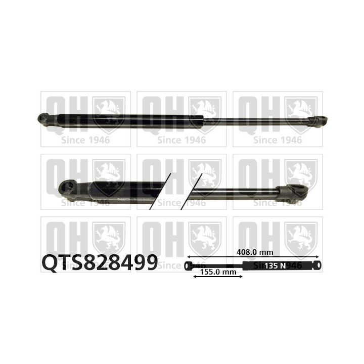 Dujinė spyruoklė, bagažinė QUINTON HAZELL QTS828499