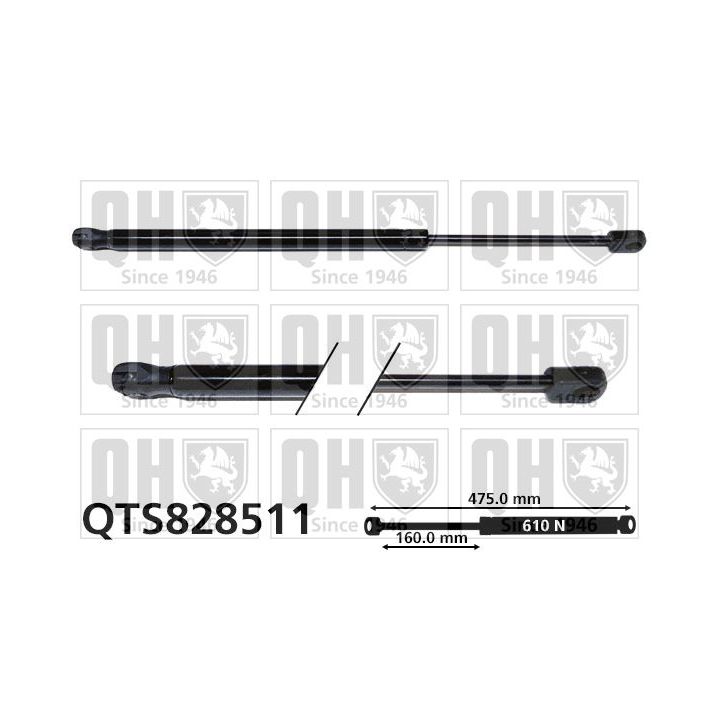 Dujinė spyruoklė, bagažinė QUINTON HAZELL QTS828511