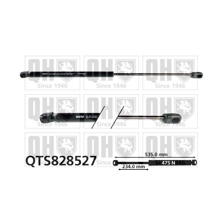 Dujinė spyruoklė, bagažinė QUINTON HAZELL QTS828527