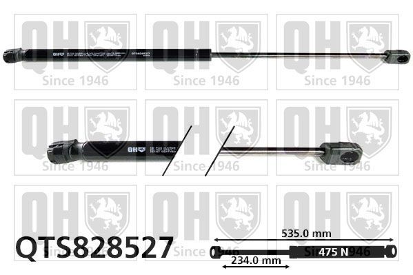 Dujinė spyruoklė, bagažinė QUINTON HAZELL QTS828527